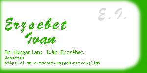 erzsebet ivan business card